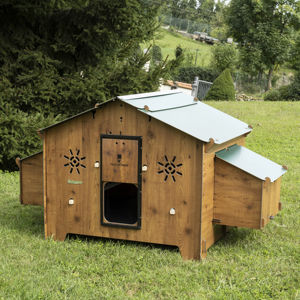Fabriqué en Italie, haute qualité, stratifié HPL, résistant aux intempéries, super grand poulailler extérieur - Product Image 1