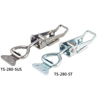 Loquet de porte de boîte à outils robuste en acier inoxydable SS304 réglable à compression centrale TS-280-SUS