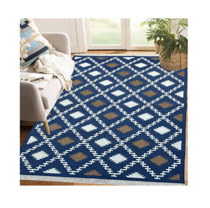 Meilleure qualité 100% tapis tissés à la main brodés multicolores en jute et coton directement du fabricant indien - Product Image 1