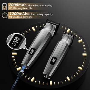 Juego de Cortapelos y Recortadora de Barba Eléctrica, 2500 mAh, IPX7, Resistente al Agua, con Bolsa de Barbería, Regalo para Hombres - Product Image 5