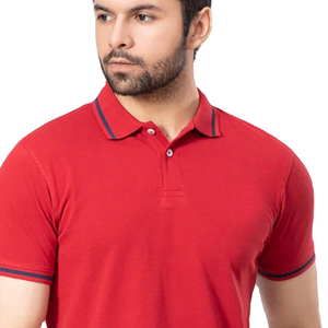 Polo décontracté à manches courtes pour hommes avec logo personnalisé Nouveau design Tissu tricoté Spandex Logo personnalisé Design - Product Image 1