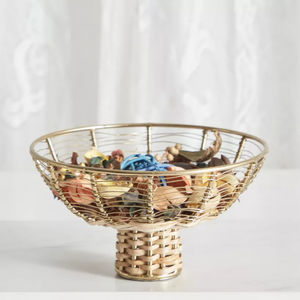 ชามอาหารเหล็กชุบทองพร้อมปอกระเจาดีไซน์เหมาะสำหรับงานแต่งงานรีสอร์ทและร้านอาหารบ้านตกแต่งบนโต๊ะ - Product Image 2