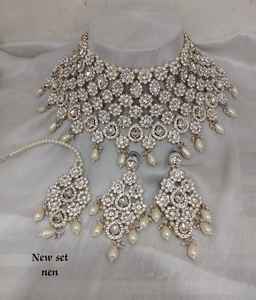 Indan, venta al por mayor, 2024, última moda, gargantilla de perlas chapadas en oro tradicional, conjunto de collar para mujer - Product Image 5