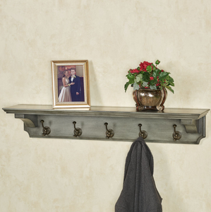 Étagères murales en fer et bois de style traditionnel pour une décoration murale classique alliant art et fonctionnalité - Product Image 2