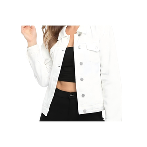 Chaqueta Vaquera Índigo Personalizada OEM para Mujer, Chaqueta Moderna de Alta Calidad, Elegante, Informal, a la Moda y Urbana - Product Image 1