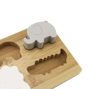 Jouet de puzzle en silicone pour bébé, vente en gros, puzzle d'animaux Montessori, puzzle pour bébé, jouet d'éducation précoce, jeu d'apprentissage créatif, en vrac - Product Image 4