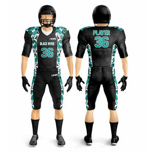 Vente en gros Maillot de football américain à manches courtes pour hommes de la meilleure taille Maillot de football américain Tops de football américain - Product Image 1