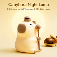 Veilleuse Capybara en silicone, lampe LED mignonne en forme d'animal, rechargeable par USB, commande tactile, CE, pour chambre d'enfant, fabricant