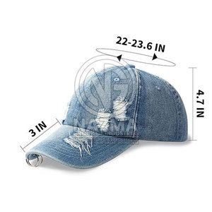 Gorras de Mezclilla Unisex Ligeras de la Mejor Calidad, 100% Algodón, Hechas a Medida en Pakistán, las Más Vendidas para Todas las Temporadas - Product Image 2
