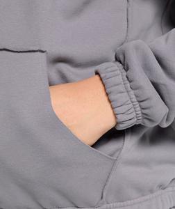 Sweat à capuche épais et confortable en coton 100% pour femmes, grande taille, impression graphique personnalisée, logo, couleur unie - Product Image 6