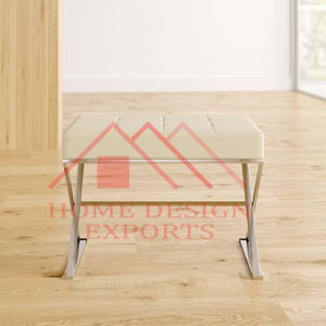 Meubles de décoration intérieure très vendus, ottoman en acier inoxydable, cadre en métal, meubles de salon - Product Image 5