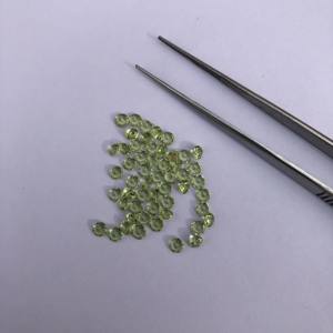 1.5mm naturel vert péridot à facettes coupe ronde semi-précieux calibré pierres précieuses en vrac fournisseur en gros prix d'usine en ligne - Product Image 3