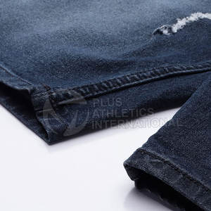 Pantalones cortos vaqueros ajustados para hombre con dobladillo y bolsillos delanteros para uso diario en verano - Product Image 5