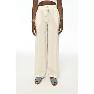 Pantaloni a gamba larga da donna, vestibilità comoda, con elastico in vita per l'estate - Product Image 4