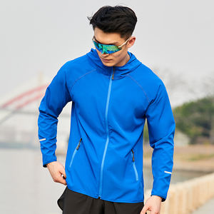 Chaqueta Cortavientos Deportiva Ligera Personalizada para Hombre, con Cremallera Completa, Impermeable, con Capucha, para Correr al Aire Libre - Product Image 3