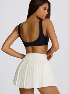 Ensemble de yoga pour femmes en gros : jupe et haut imprimés en polyester/coton, séchage rapide, service de haute qualité - Product Image 2