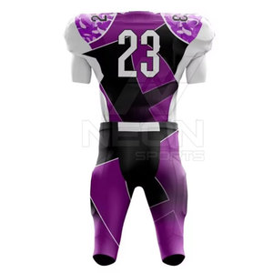 Uniforme de football américain 100% polyester respirant, manches courtes, grandes tailles, pour hommes, utilisable toute l'année. - Product Image 3