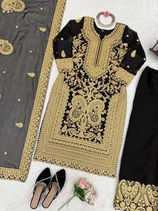 ชุดชาราราปาลาซโซสำหรับผู้หญิง 3 ชิ้น ดีไซน์ทันสมัย โดดเด่นด้วยความงดงามแบบไร้ขีดจำกัด ดีไซน์แบบกลับด้านได้ ผลิตจากผ้าฟอกซ์กอร์เจต์เพื่อความสบาย - Product Image 5