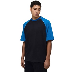 T-shirt uni vierge en jersey 100% coton, coupe ample, manches raglan, vêtements d'été, nouvelle collection, couleur personnalisable, vente en gros - Product Image 1