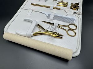 Kit d'outils d'extension de cheveux or blanc comprenant une pince à micro anneau en silicone pince à boucles ciseaux pince d'extension de cheveux humains - Product Image 3