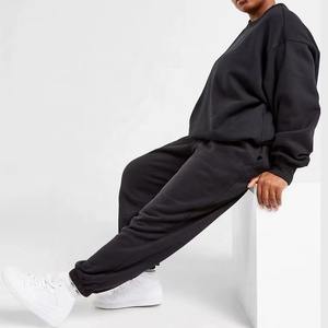 Conjunto de sudadera con capucha y pantalones de chándal de gran tamaño para mujer, chándal de lana de invierno personalizado unisex - Product Image 3