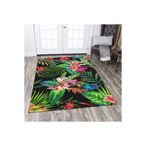 Tropical Patterned Digital <b>Printed</b> Carpet Rectangular Hallway Carpet for <b>Bedroom</b> Decoration Polyester Material for Home Living - Product Image 1
