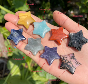 Estrellas de cristal curativas para artesanías de cristal natural, adornos de pentagrama de amatista, accesorios para hacer joyas para regalos - Product Image 4