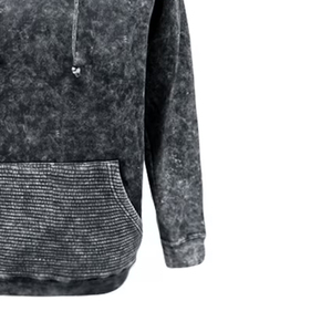 เสื้อฮู้ดดี้คุณภาพสูง ผลิตตามสั่ง (OEM) สำหรับฤดูหนาว พิมพ์ลายดิจิทัล ผ้าฝ้าย 100% ลุคทำสีซีดแบบ Distressed Acid Washed หนานุ่ม ผลิตโดย Ako - Product Image 6