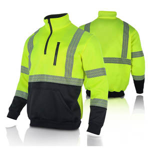 Sudadera con capucha de uniforme de trabajo de alta calidad Super Visible Hivis chaqueta de sudadera de seguridad reflectante al por mayor sudaderas con capucha de alta visibilidad - Product Image 3
