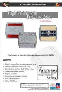 Nhà máy trực tiếp LED Cat Eye năng lượng mặt trời Road Studs dấu hiệu giao thông an toàn Đèn cảnh báo phản quang PC nhôm đinh tán IP68 giao thông - Product Image 6