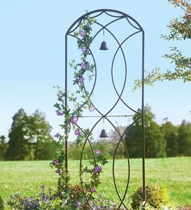 Treillis de jardin en métal au design artistique alliant fonctionnalité et style extérieur décoratif, élégant support de jardin en métal. - Product Image 6