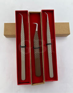 Haute qualité 90 degrés couleur différente revêtement en poudre 45 degrés droit diamant poignée Extension de cils pince à épiler outils de beauté - Product Image 6