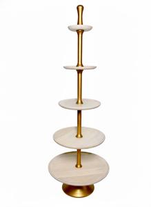 Support à cupcakes de luxe à 7 niveaux en or, plateau de service en métal pour pâtisserie, plateau tournant pour mariage, événement, buffet de bonbons, décoration de fête - Product Image 5