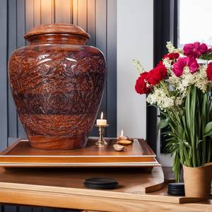 ทําด้วยมือที่ดีที่สุดสําหรับการเผาศพของเถ้า ผู้ใหญ่ส่วนบุคคลสําหรับเถ้า โกศศทางศพ - Product Image 5