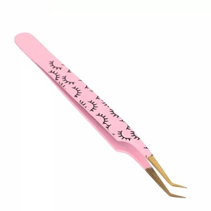 Pinzas de pestañas de acero inoxidable, para voluminosas extensiones de pestañas, herramientas de maquillaje - Product Image 6