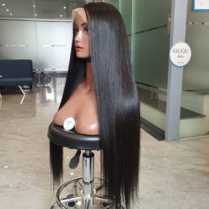 Cierre de peluca transparente de encaje 5x5, 28 pulgadas, Color Natural, cabello humano virgen vietnamita, hueso recto para mujeres negras - Product Image 1