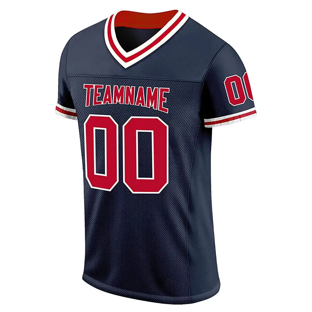 2024 vente en gros mondiale vêtements de football pour hommes maillots de football imprimés par sublimation personnalisée maillot de football américain hommes t-shirts