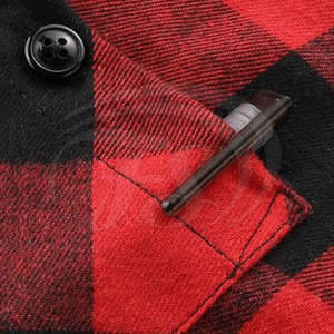 Vente en gros Chemise à capuche 100% coton solide pour hommes, tenue décontractée d'automne et d'hiver - Product Image 5