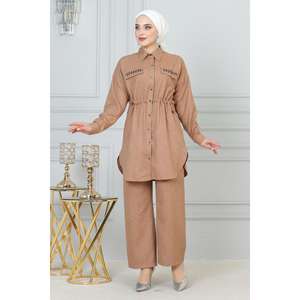 ElbiseBuy Ensemble deux pièces décontracté pour femme, nouveau, avec haut court et jupe midi à lacets, coupe ample pour l'été, disponible XS Club Min. Commandez 3 pièces - Product Image 3