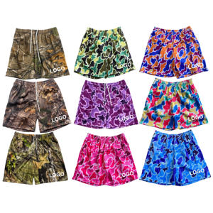 Venta al por mayor OEM logotipo personalizado sublimación Baloncesto de secado rápido E pantalones cortos de malla para hombres verano playa baloncesto pantalones cortos para hombres - Product Image 1