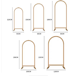 7.2FT 6.6FT 6FT Gold Portable Wedding Arch <b>Stand</b> Iron Frame Arched <b>Backdrop</b> <b>Stand</b> Birthday Party Ramadan Graduation Decoration - Product Image 5