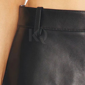 Pantalons en cuir pour femmes en gros, taille mi-haute, coupe régulière, devant plat, matière douce d'hiver, streetwear, bas - Product Image 6