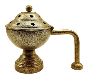 Utilisation de brûleur d'encens en métal en laiton Vintage de conception moderne luxueuse pour la maison décoration de table meilleure qualité prix de gros doré - Product Image 6