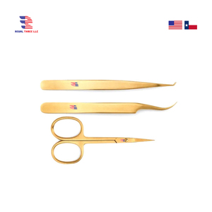 Cách ly nhíp lông mi thiết lập với Lash Scissor 3 pcs lông mày cong nhíp trang điểm chăm sóc sắc đẹp cụ - Product Image 1