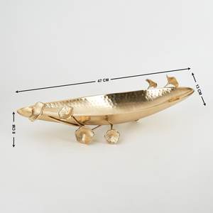 Tazón para servir con forma de barco de acero inoxidable y aluminio Tazón de producto de la más alta calidad para servir frutas secas - Product Image 4