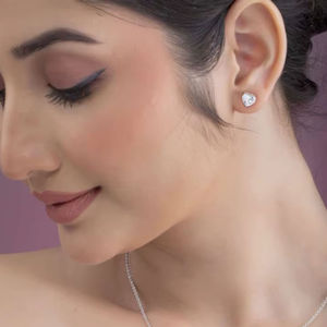 Pendientes de Corazón con Diamantes Cultivados en Laboratorio, Joyería Nupcial de Lujo, Chapados en Oro de 14K, Certificados por IGI, para Bodas, Fiestas y Regalos - Product Image 2