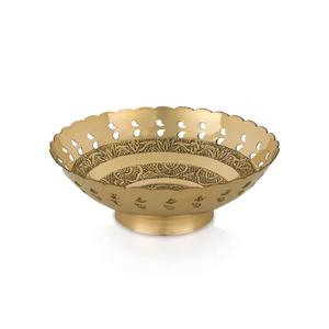 Tazón de servicio de latón puro bellamente diseñado para una lujosa decoración de cocina y servir dulces, bocadillos y frutas secas con elegancia - Product Image 4