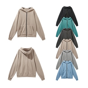Sweat-shirt à capuche pour homme, décontracté, couleur unie, 100% coton, doublure en polaire, coupe classique, vêtements d'hiver - Product Image 6
