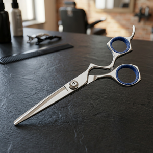 Professional Stainless Steel <b>Barber</b> Scissors Mirror Finish <b>Blade</b> Long Handle Beauty Tool Sharp Tip Adjustable Screw for - Product Image 2