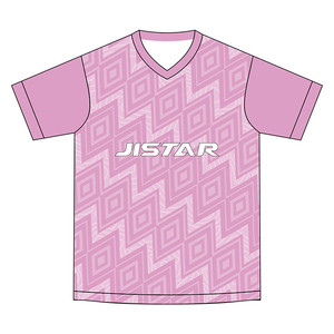 Camiseta Deportiva Transpirable con <span class=keywords><strong>Cuello</strong></span> en V y <span class=keywords><strong>Manga</strong></span> <span class=keywords><strong>Corta</strong></span>, Estampado de Rayas Rosas, Talla Grande, Personalizable para <span class=keywords><strong>Mujer</strong></span>, 160 Gramos - Product Image 1